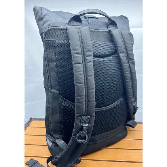 TUMI ALPHA BRAVO "Luke" Roll-Top Backpack Bag Silver Ballistic Nylon 223388RS2 - Picture 6 of 15